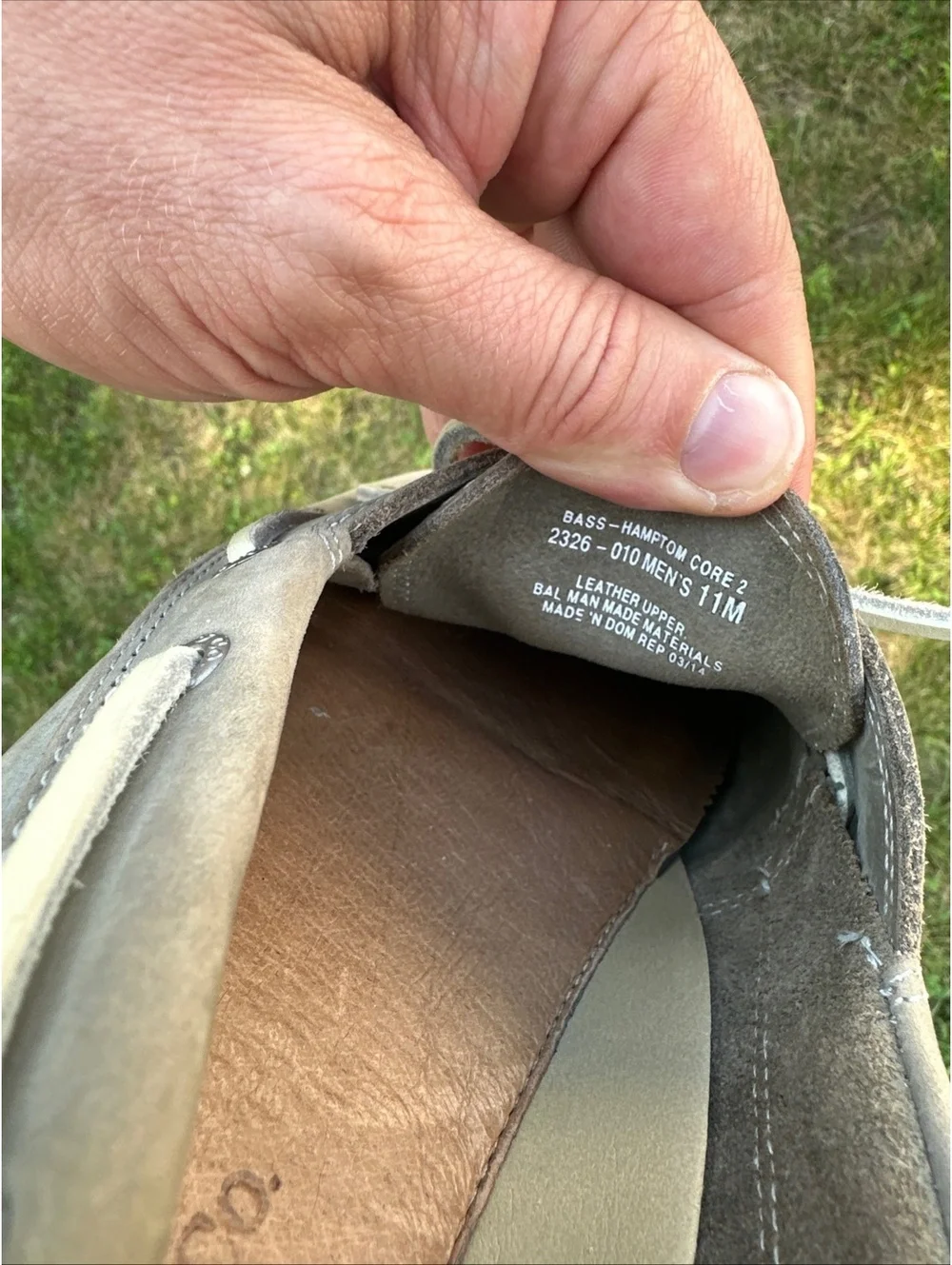 G.H. Bass Hampton Core 2 Boat Shoes Men's 11 M Gray Leather